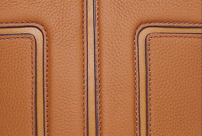 Opulent Genuine Leather Bucket Bag