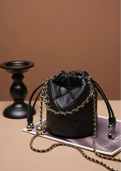 Majestic Luxury Genuine Leather Chain Shoulder Bag