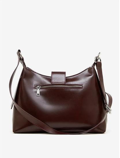 Aura Genuine Leather Milano Curved Shoulder Bag