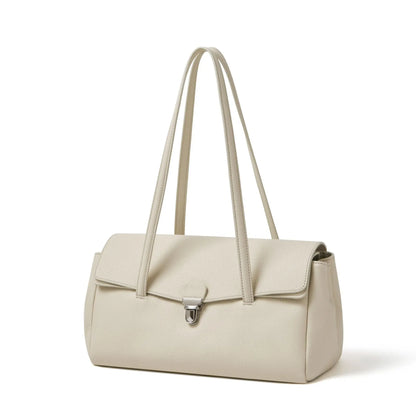 Aura Genuine Leather Lock-Clasp Envelope Bag