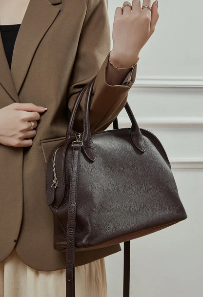 Aura Genuine Leather Fluid Silhouette Tote