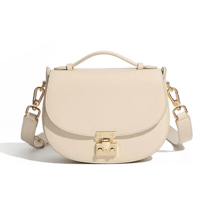 Aura Genuine Leather Top-Handle Saddle Bag