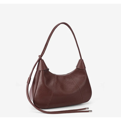 Genuine Leather Vintage Dumpling Shoulder Bag