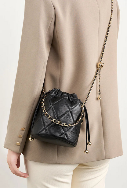 Majestic Luxury Genuine Leather Chain Shoulder Bag