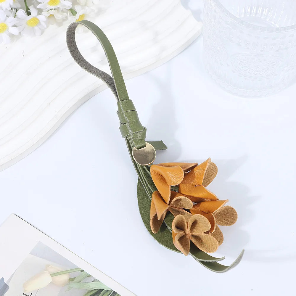 Elegant Flower Bag Charm
