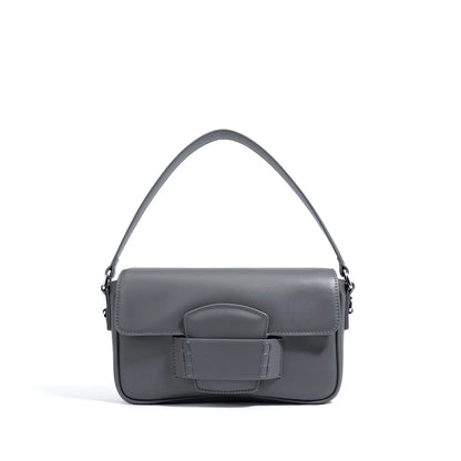 Genuine Leather Flap Crossbody Bag