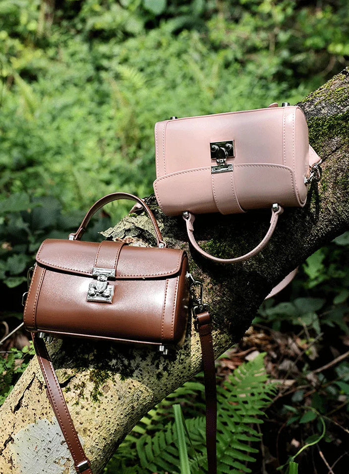 Verona Genuine Leather Flap Top Structured Crossbody