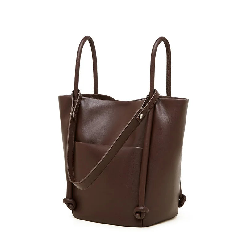 Elysian Genuine Leather High-Quality Soft Cowhide Tote Bag