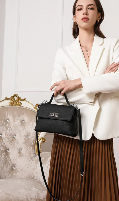 Aura Genuine Leather Minimalist Statement Bag