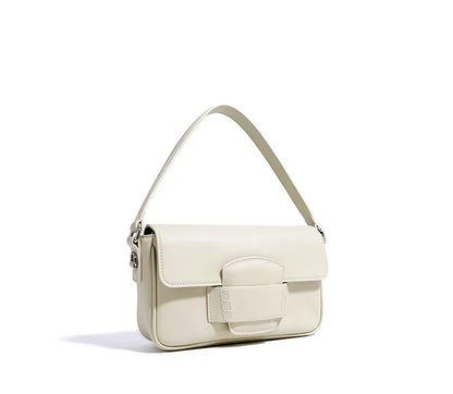 Genuine Leather Flap Crossbody Bag