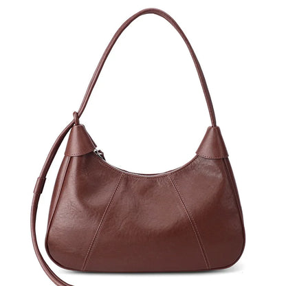 Genuine Leather Vintage Dumpling Shoulder Bag