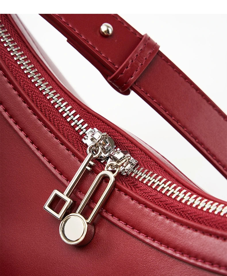 Celestial Genuine Leather Minimalist Luxury Flap Tote