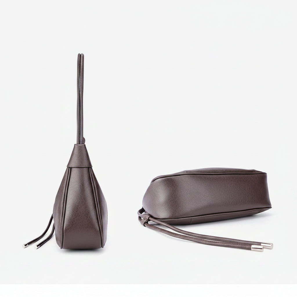 Genuine Leather Vintage Dumpling Shoulder Bag