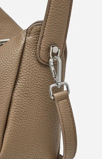 Vesper Genuine Leather Turn-Lock Contour Hobo