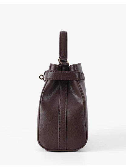 Genuine Leather Luxury Wide Strap Shoulder Bag