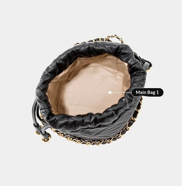 Majestic Luxury Genuine Leather Chain Shoulder Bag