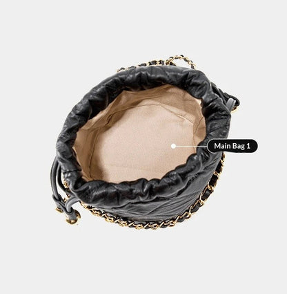 Majestic Luxury Genuine Leather Chain Shoulder Bag