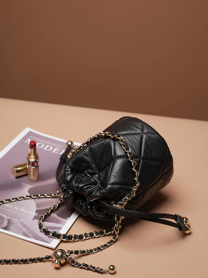 Majestic Luxury Genuine Leather Chain Shoulder Bag
