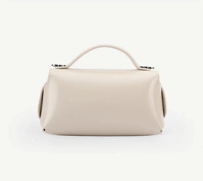 Aura Genuine Leather Turn-Lock Mini Satchel
