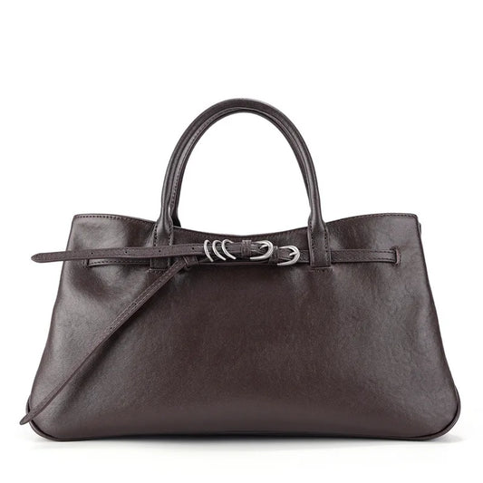 Monarch Genuine Leather Retro Style Everyday Handbag