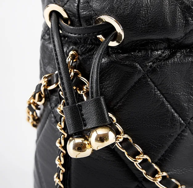 Majestic Luxury Genuine Leather Chain Shoulder Bag