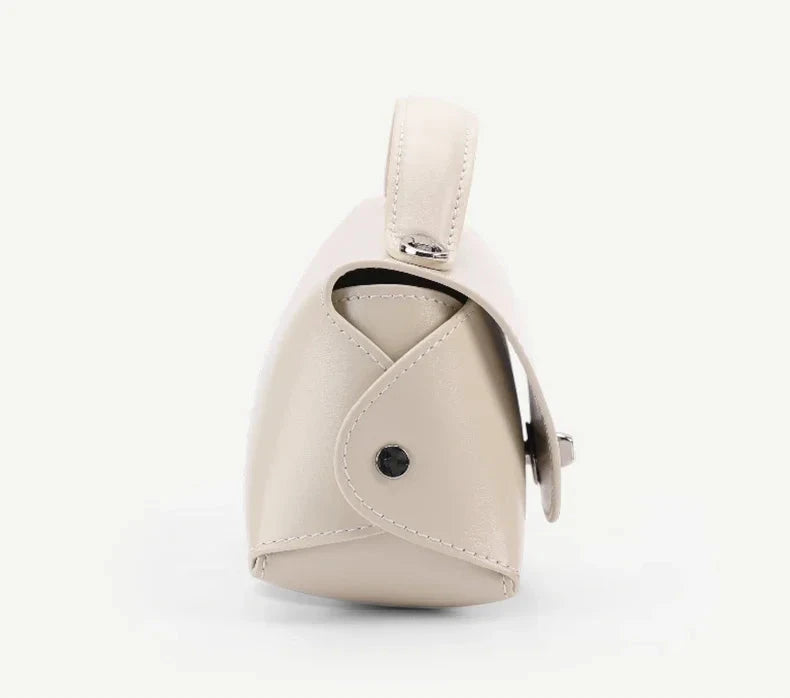 Aura Genuine Leather Turn-Lock Mini Satchel