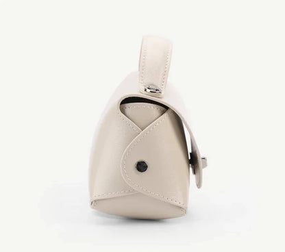 Aura Genuine Leather Turn-Lock Mini Satchel