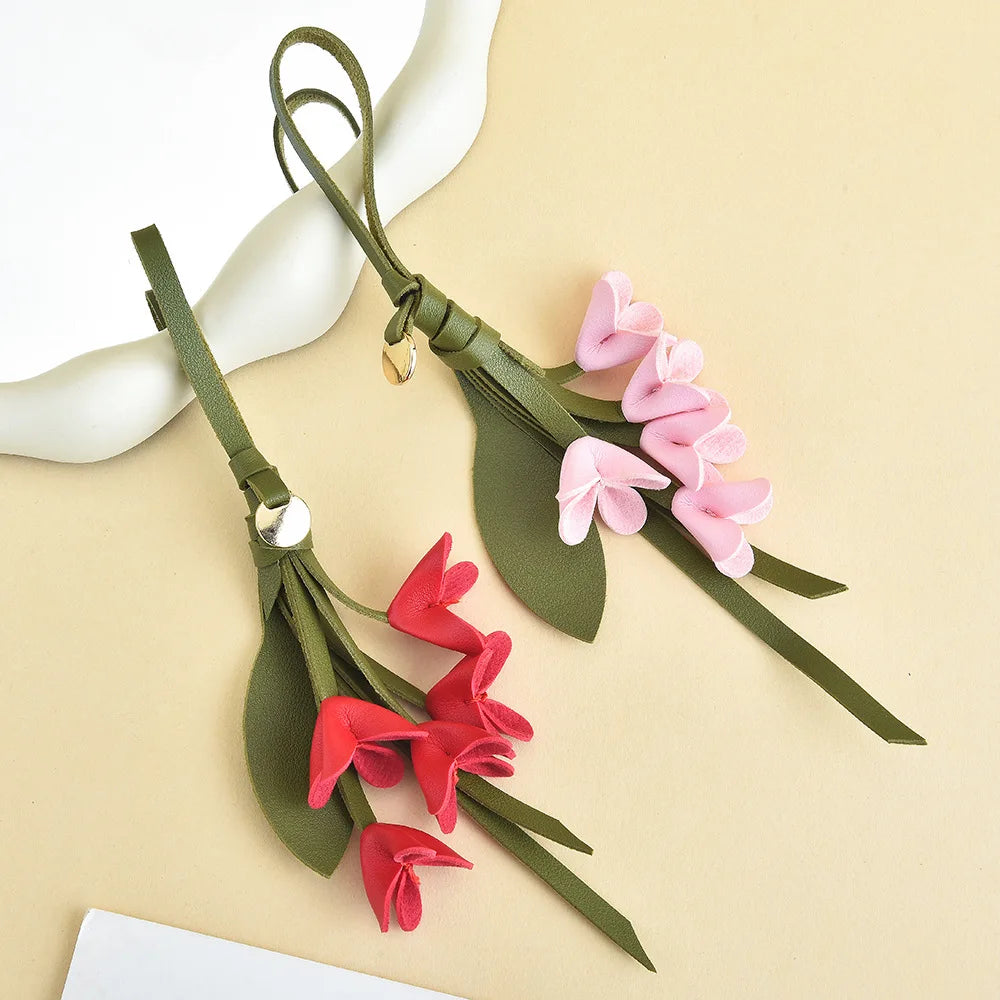 Elegant Flower Bag Charm