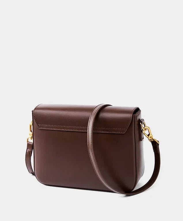 Aura Genuine Leather Luxury Small Square Crossbody Bag