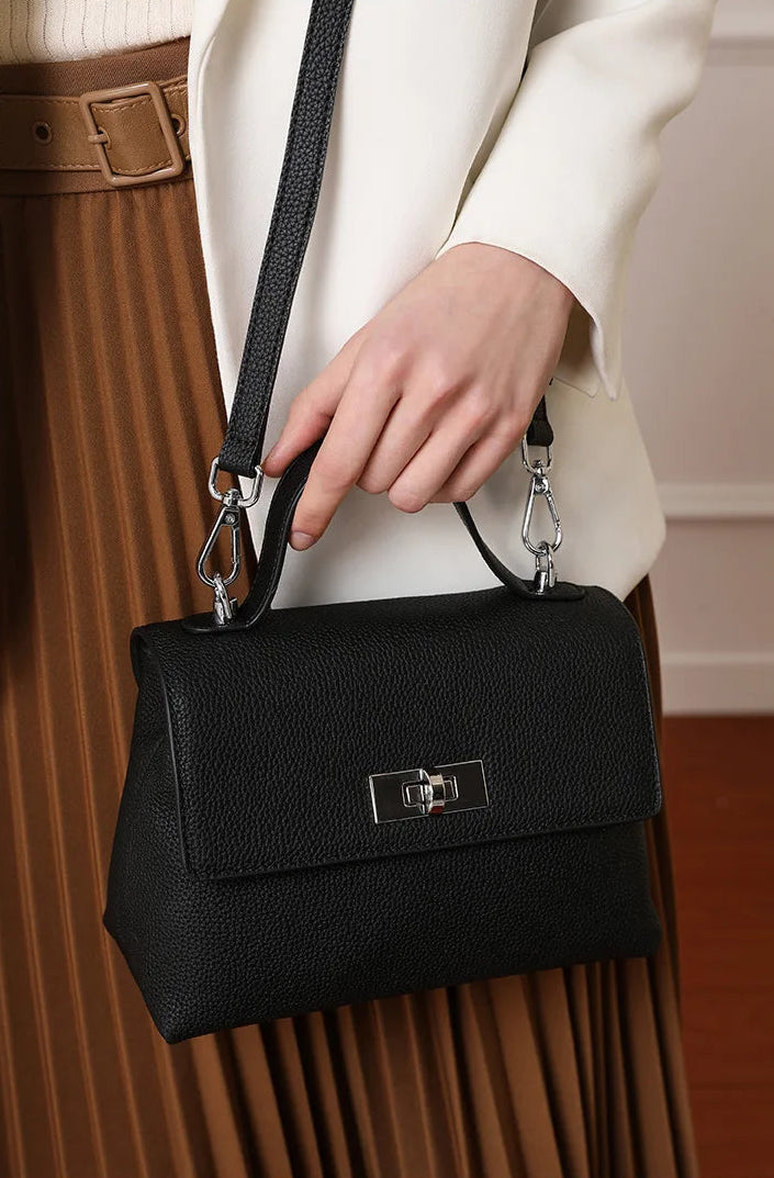 Aura Genuine Leather Minimalist Statement Bag