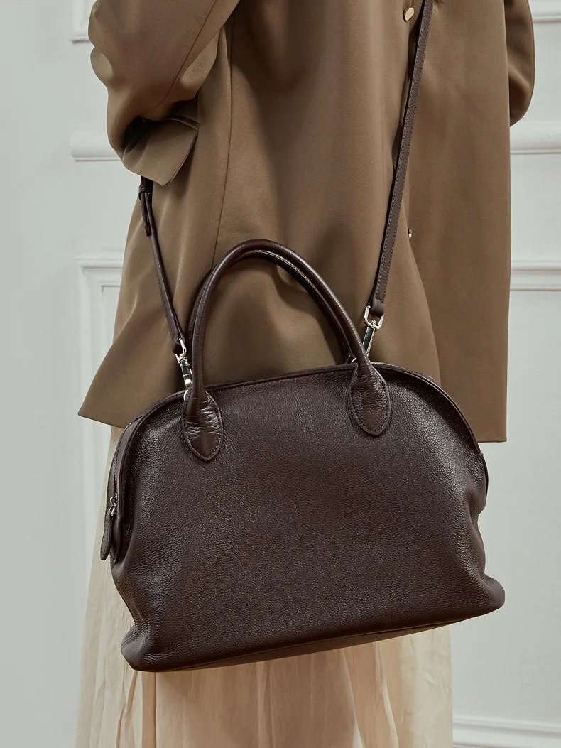 Aura Genuine Leather Fluid Silhouette Tote