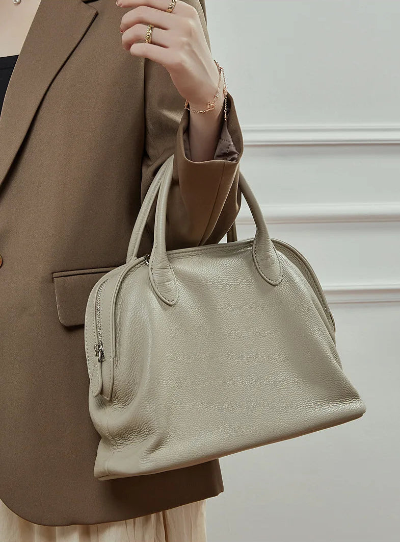 Aura Genuine Leather Fluid Silhouette Tote