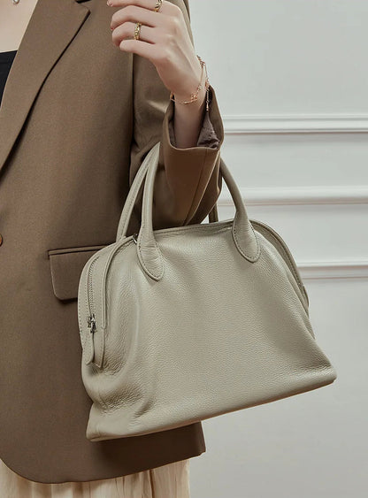 Aura Genuine Leather Fluid Silhouette Tote