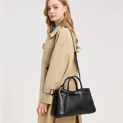 Monarch Genuine Leather Retro Style Everyday Handbag