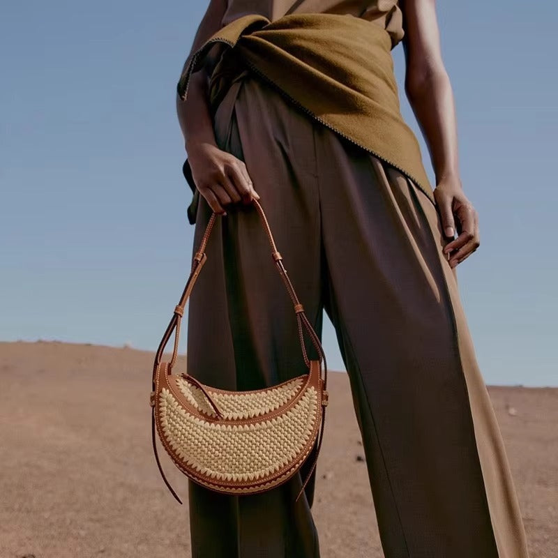 Luxury Crescent Saddle Handbag