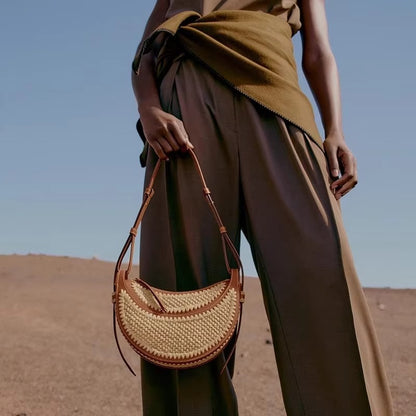 Luxury Crescent Saddle Handbag