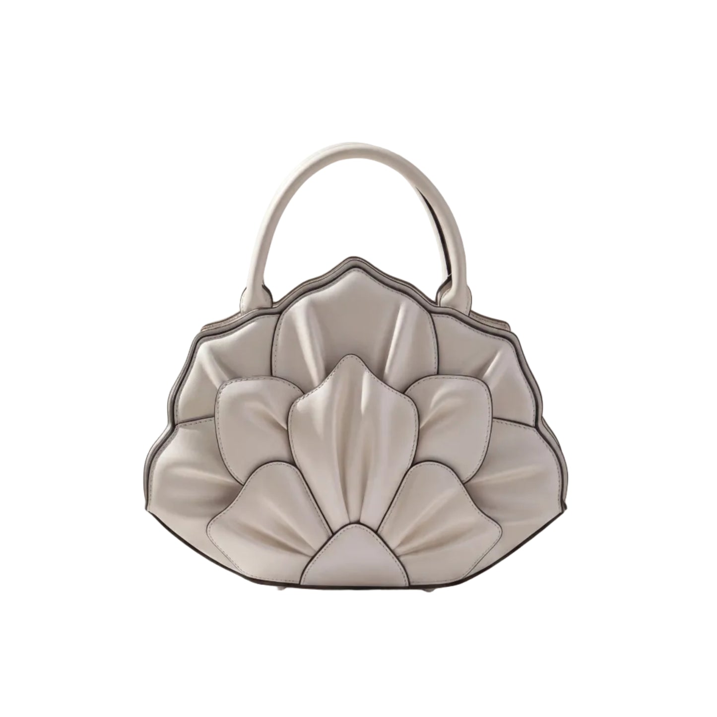 Artisanal Rose-Stitched Leather Bag