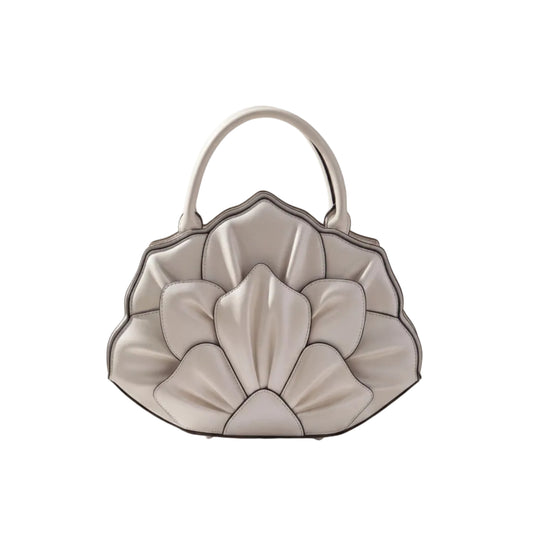 Artisanal Rose-Stitched Leather Bag