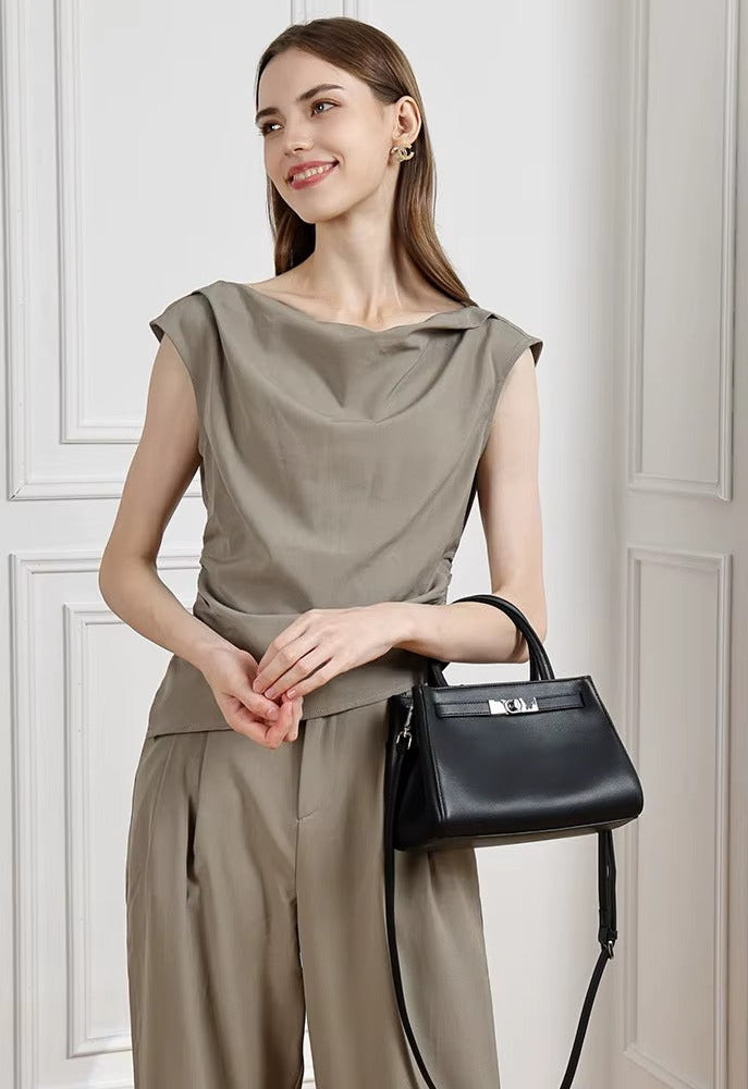 Designer Genuine Leather Versatile Shoulder Bag