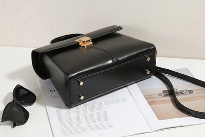 Genuine Leather Luxury Designer Square Handbag