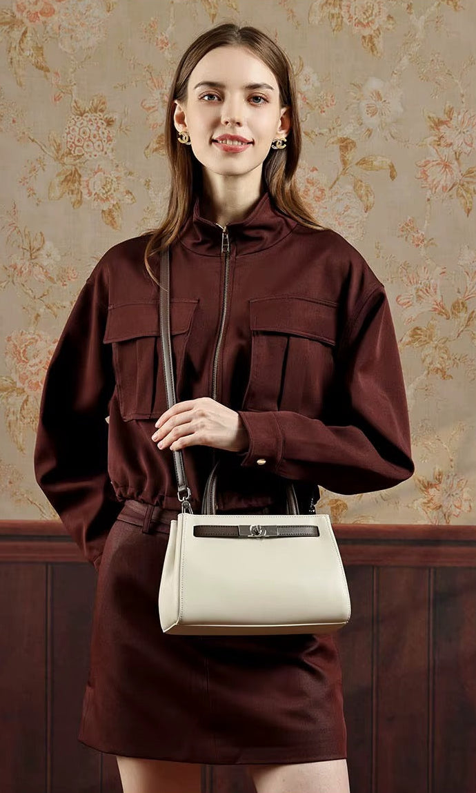 Designer Genuine Leather Versatile Shoulder Bag