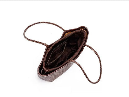 Genuine Leather Handwoven Luxury Beach Tote Bag