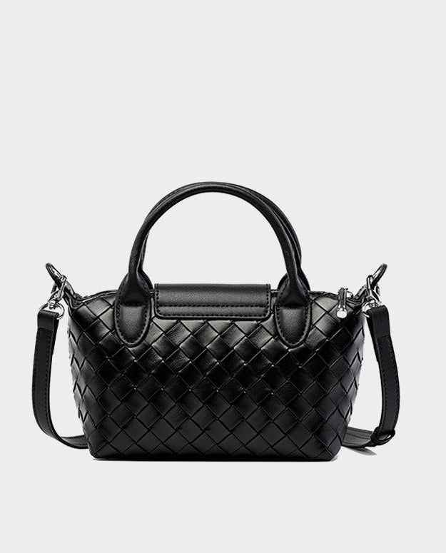 Woven Leather Mini Crossbody Bag