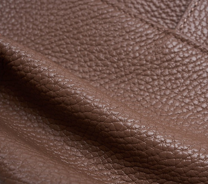 Grained Leather Turn-Lock Shoulder Bag