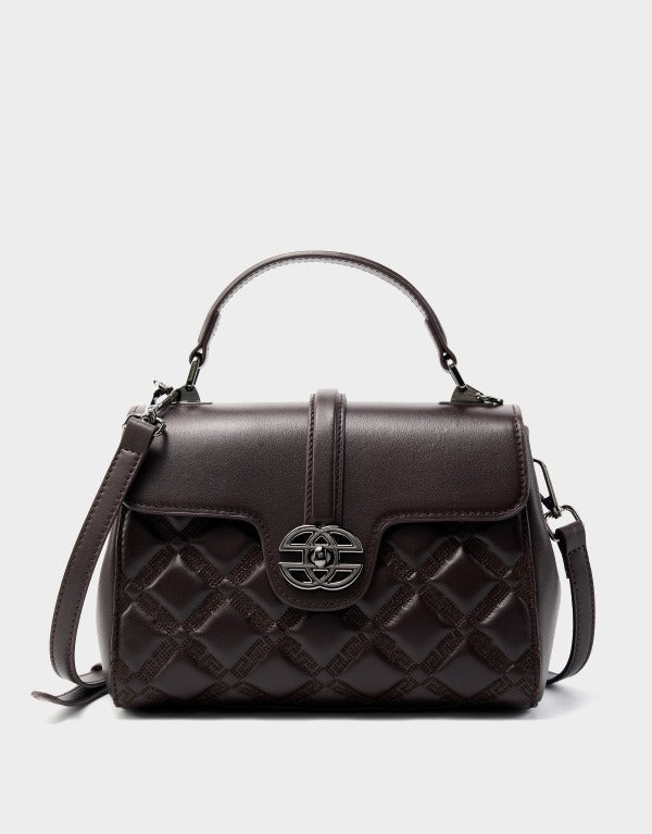 Classic Quilted Real Leather Handbag