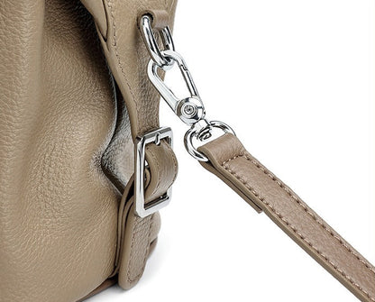 Vintage Leather Pillow Boston Bag