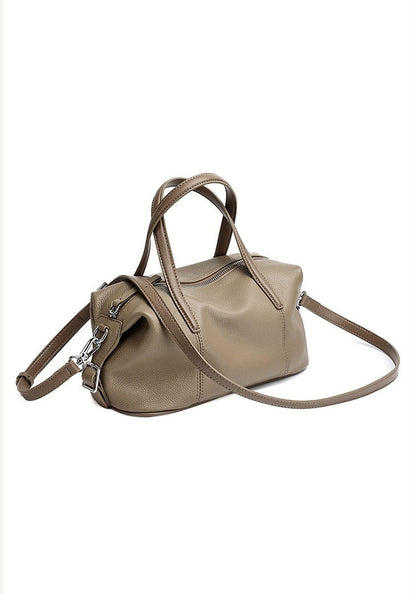 Vintage Leather Pillow Boston Bag