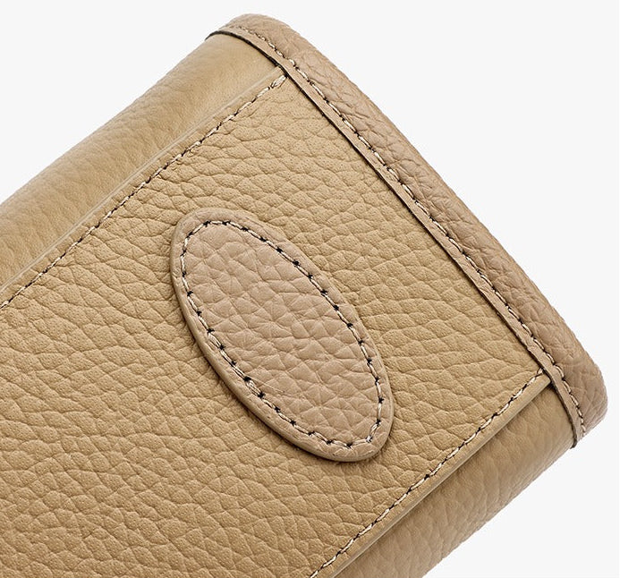 Pebbled Leather Turn-Lock Tote Handbag