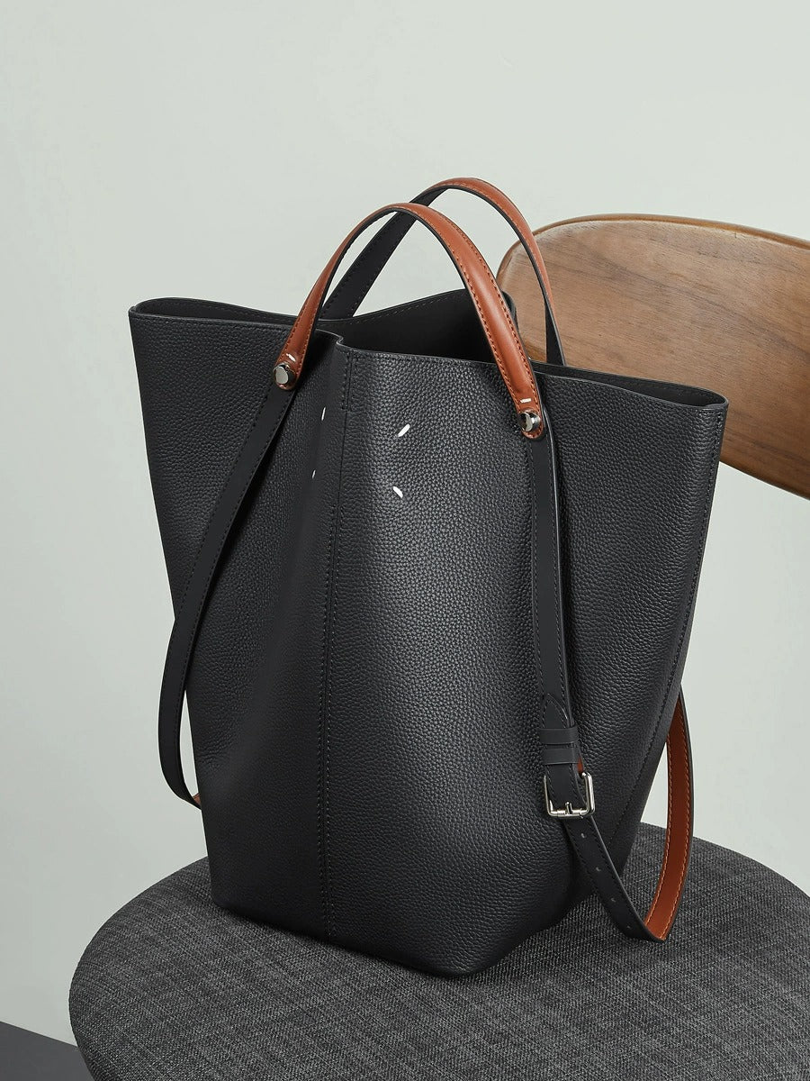 Leather Bucket Tote Inner Pouch