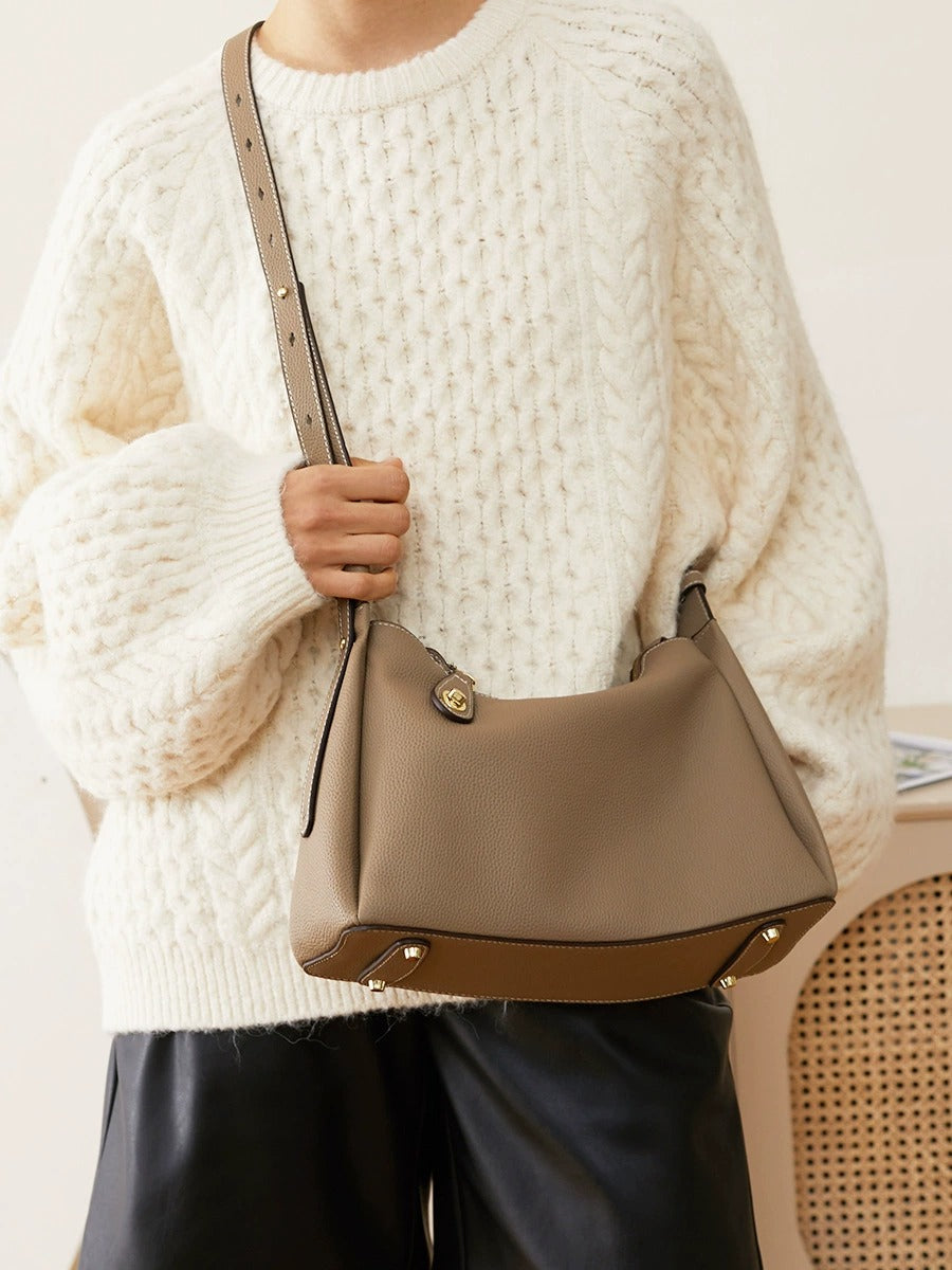 Casual Leather Shoulder Bag